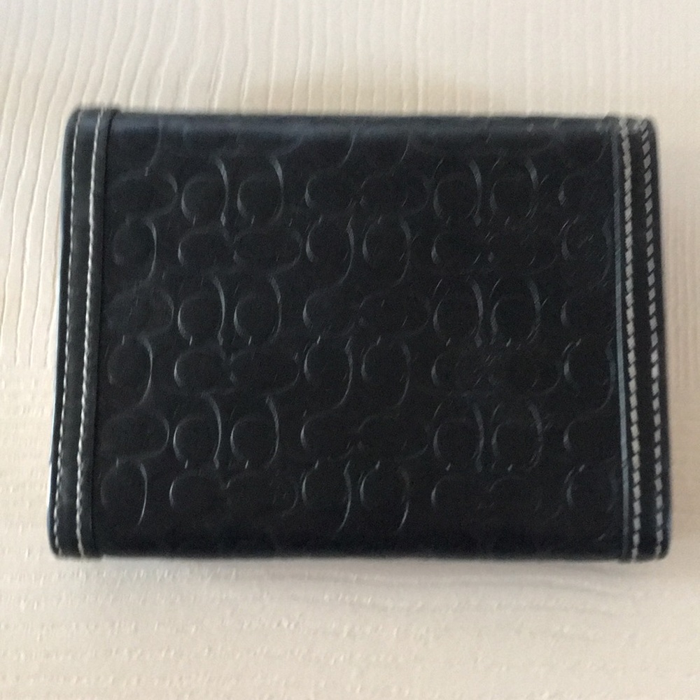 Coach Leather credit card wallet & notepad